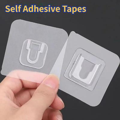 Self Adhesive Buckle Wall Hooks Hanger Transparent Hooks Suction Wall Storage Holder for Kitchen Bathroom