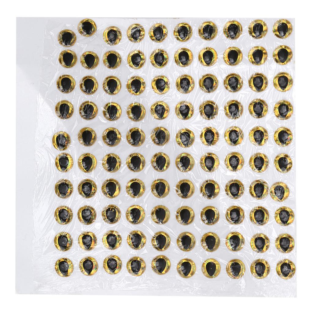 100PCS Fishing Lure Eyes DropShaped Fake Fish Eyes for Making Fishing Bait Gold 6MM