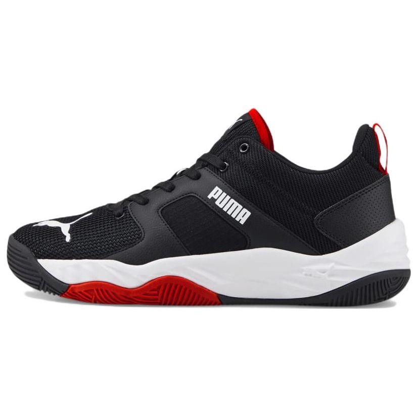 

Puma Ткань Rebound Кожа Future Cage Удобные Универсальные Полуботинки Повседневная Обувь Унисекс Повседневная Обувь Черный Красный 383856-04 37