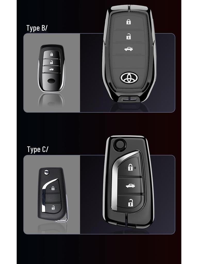 Toyota Key Case for Corolla, Camry, RAV4, IZOA, Yaris, Highlander, Levin