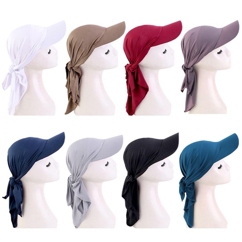 Solid Color Turban Hat Sunscreen Sun Hats Classic Sunshade Hats Sun Protection