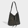 Casual Vacation Style Three-Dimensional Feel Bucket Bag 2025 New Spliced Large Capacity Shoulder Bag Tote Beach Bag
