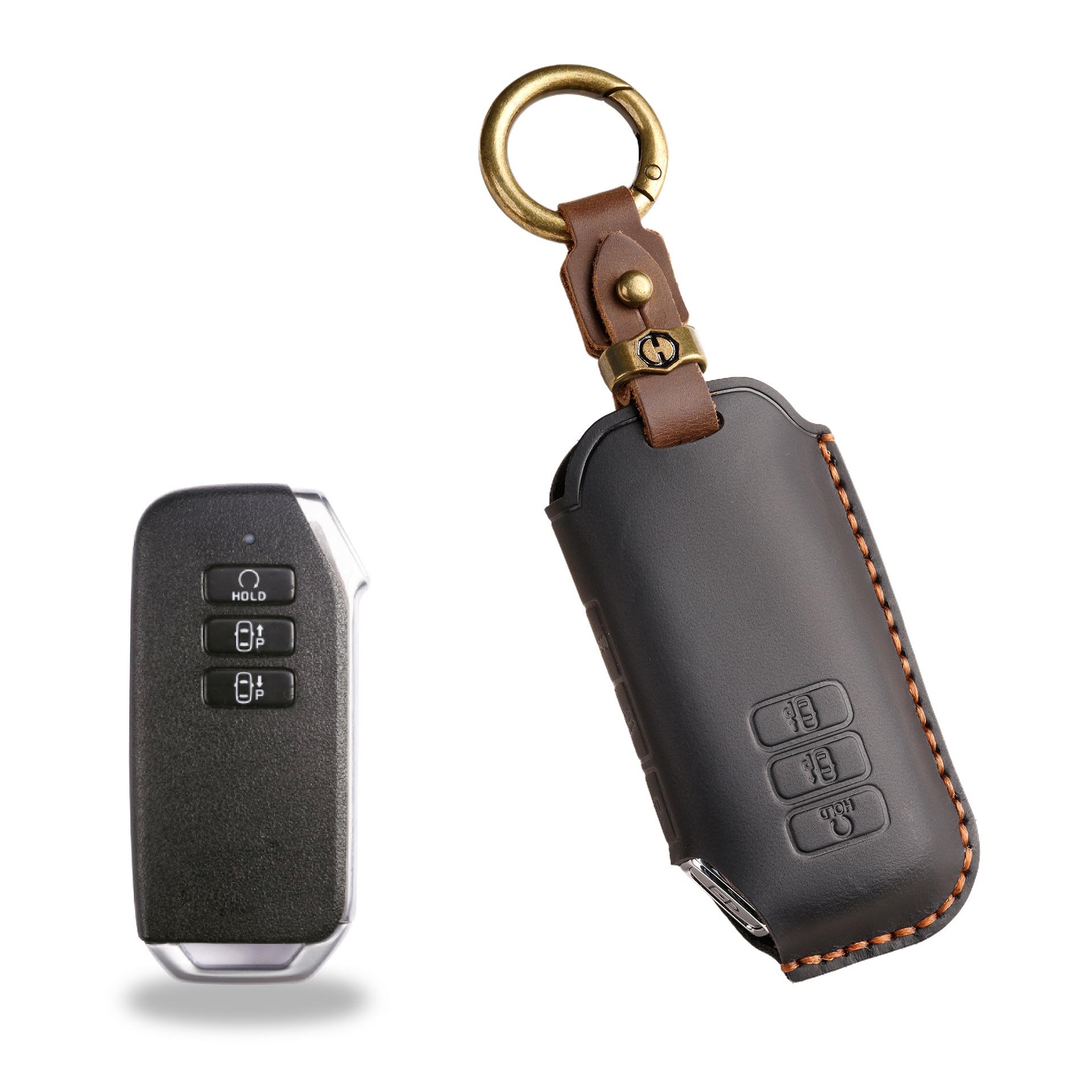 

Ретро чехол для ключа для Kia/KIA Korea KN Solanto Ka Wah бизнес-автомобиль ручной работы кожаный чехол с пряжкой чёрный