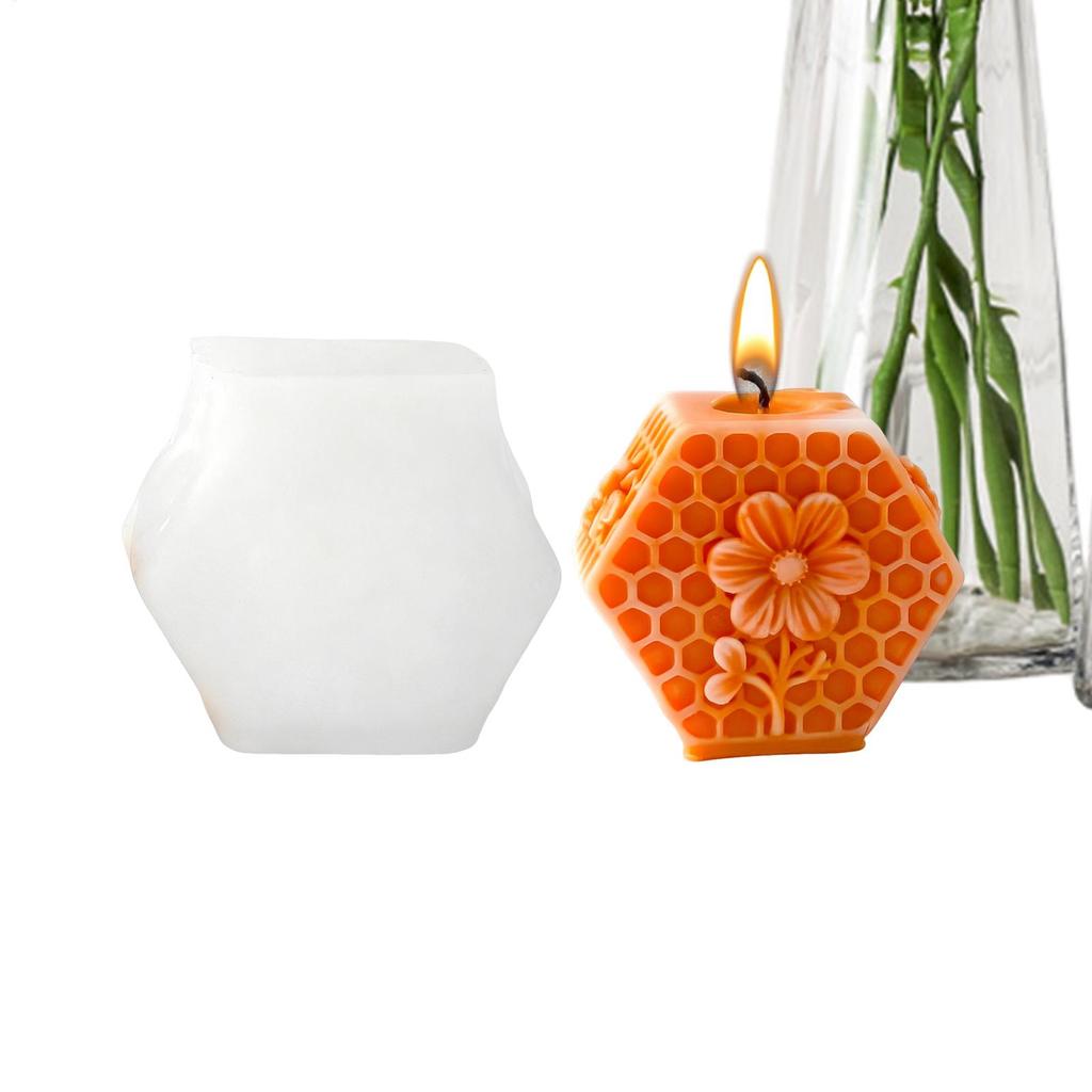 Beehive Candle Silicone Mold Reusable Crafting Art Beehive Pillar Silicone Mold For Candle For Adults Beginners Professionals