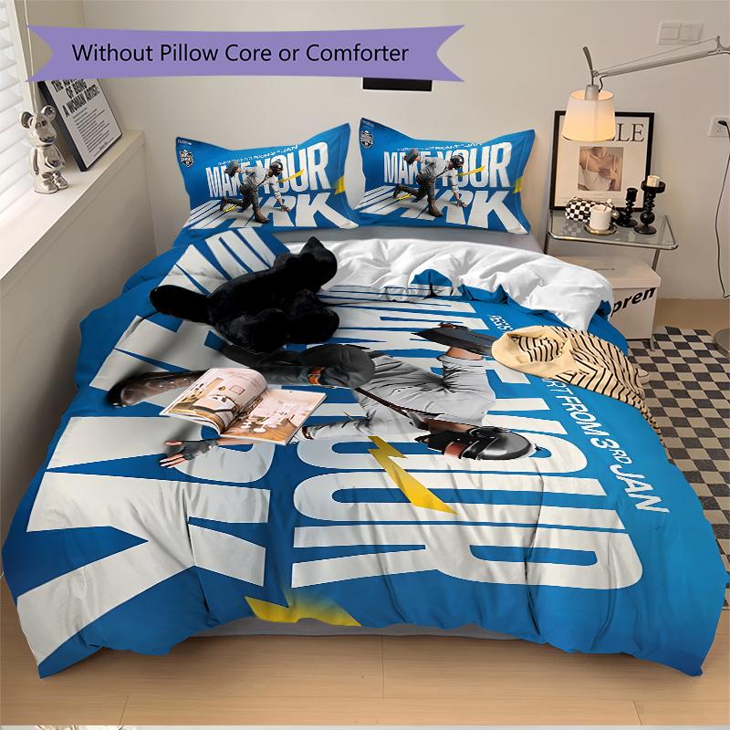 Urban Wall Challenge Printed 3pcs Bedding Set Soft Microfiber 1 Duvet Cover And 2 Pillowcases Home Bedroom Decor Xmas Gift K1784