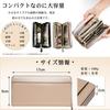 Neurix Women's Genuine Leather Long Wallet, Short, Popular, Large Capacity, Coin Purse, Card Case, Long Zip-Around, RFID, Anti-Skimming, Small, Slim,