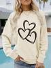 Womens Long Sleeve Pullover Sweatshirt Autumn Winter Fashion Valentines Day