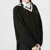 (WMNS) PUMA Logo V neck Sweatshirt 'Black' Women's 537524-01