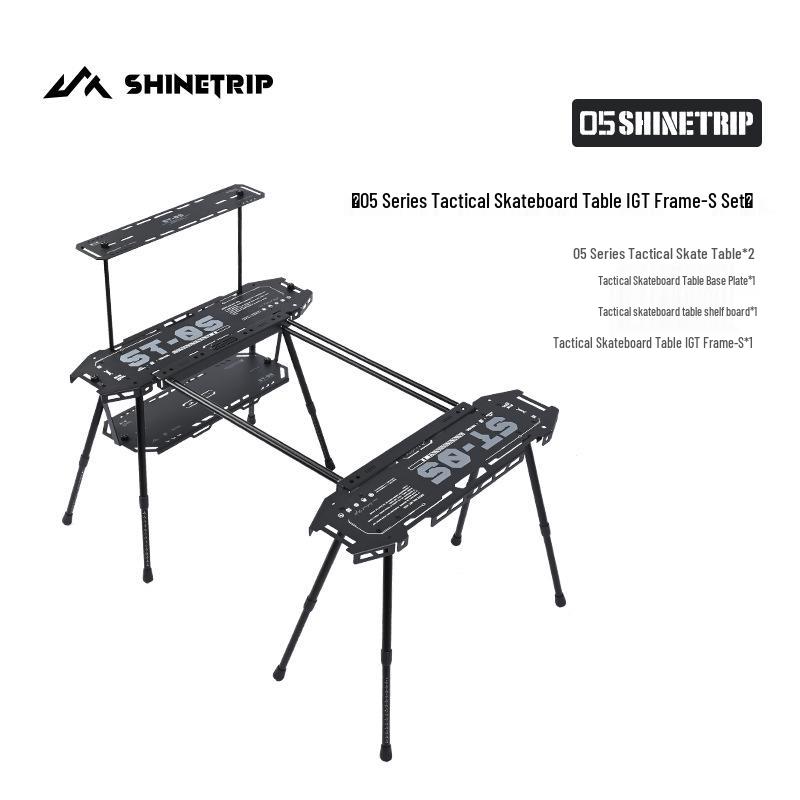 Mountain Fun Series 05 Expandable Tactical Camping Table: Portable, Folding, Storage-Ready, Aluminum Alloy.