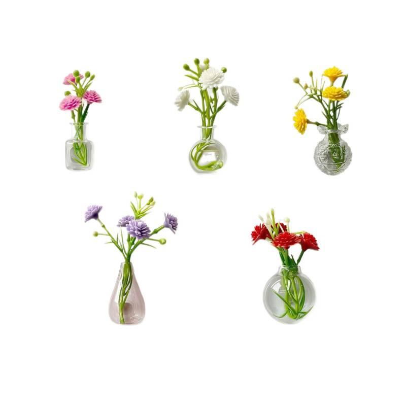Mini Magnetic Flower Vase Fridge Magnet DIY Craft Glass Bottle Whisker Collection Bottle Home Decor