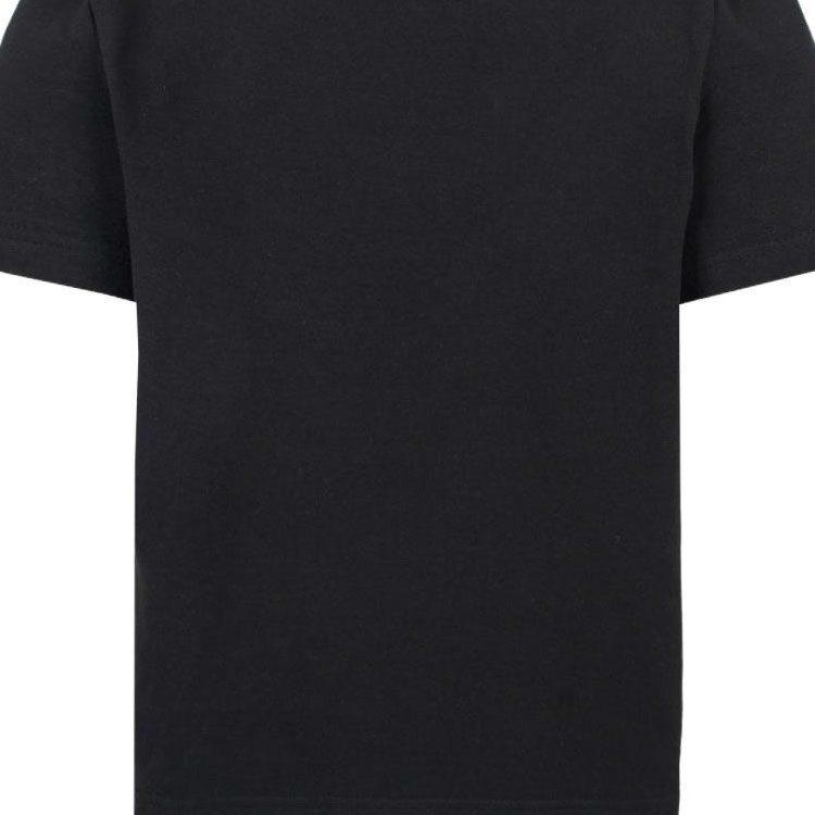 Balenciaga SS23 Label Crew Neck Straight Fit Casual Short Sleeved T Shirt Women's Black 745019TOVD51055