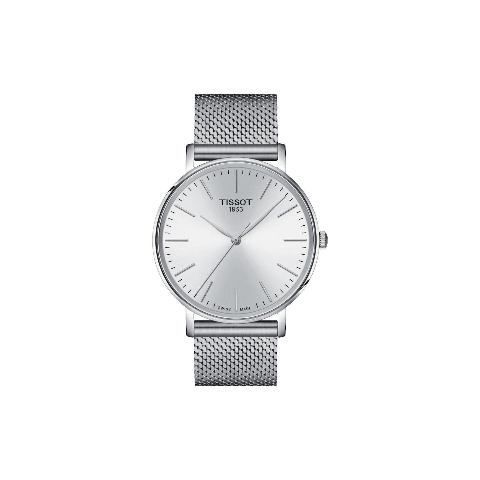 

TISSOT Quartz Movement 50 meter Water Resistance Men s Watches Watch Silver Dial Steel Watch Case T143.410.11.011.00 Silver Dial