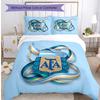 Set Biancheria da Letto Stampata Calcio Argentina 3 Pezzi Copriletto Traspirante Accogliente come Regalo per Inaugurazione Casa o Festa