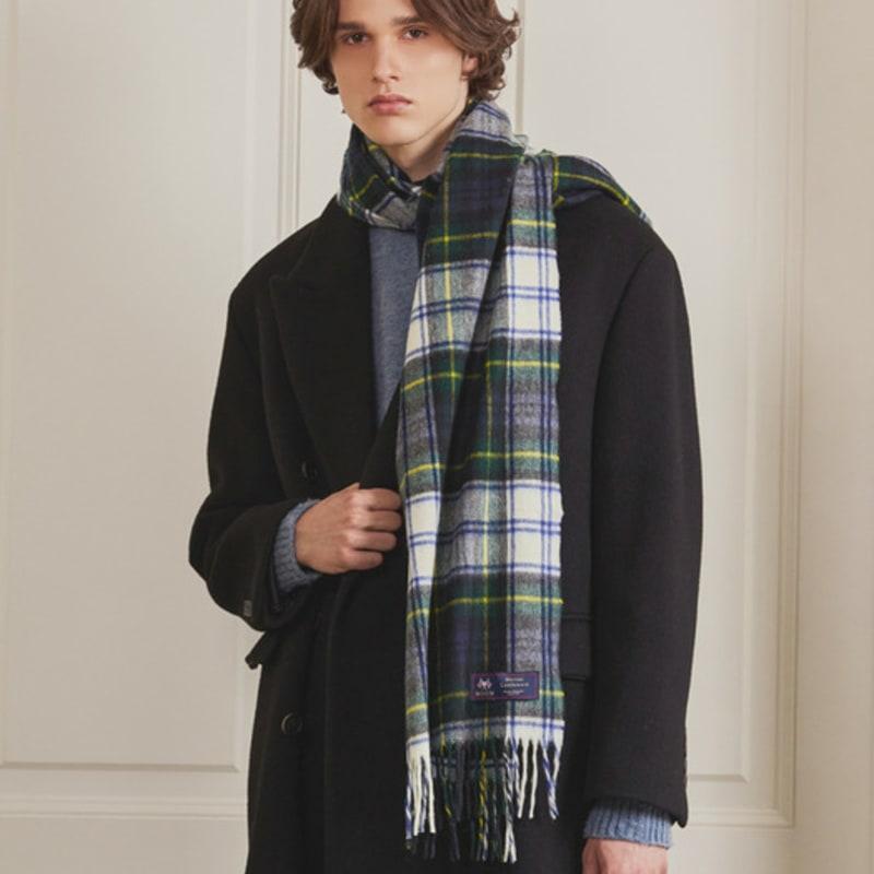 ABRAHAM MOON Merino Wool Shawl Muffler 50cm - Dress Gordon