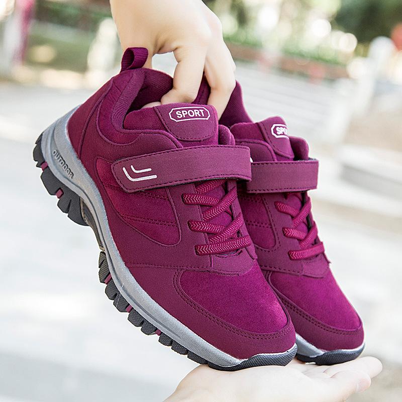 

Обувь для пожилых мужчин и женщин, пары среднего и пожилого возраста, походная обувь, зимняя, с ворсом, утолщенная, нескользящая, теплая, из хлопка для мам 36