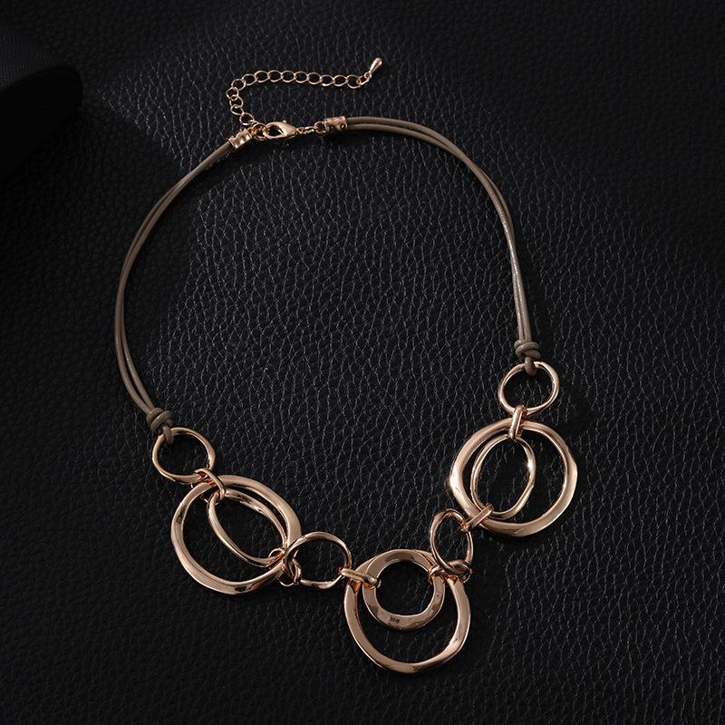 Exquisite Geometric Metal Fashion Personality Versatile Women S Clavicle Chain