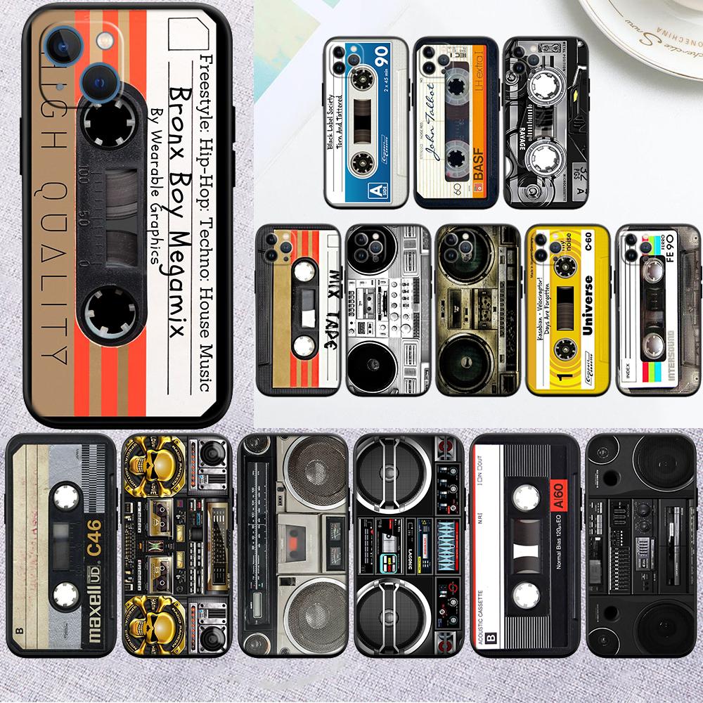 Vintage Boombox Tape Phone Case for Samsung Galaxy A52S A53 A55 A56 A70 A71 A72 A73 F06 F16 F56 S10e S10 S10+ Plus
