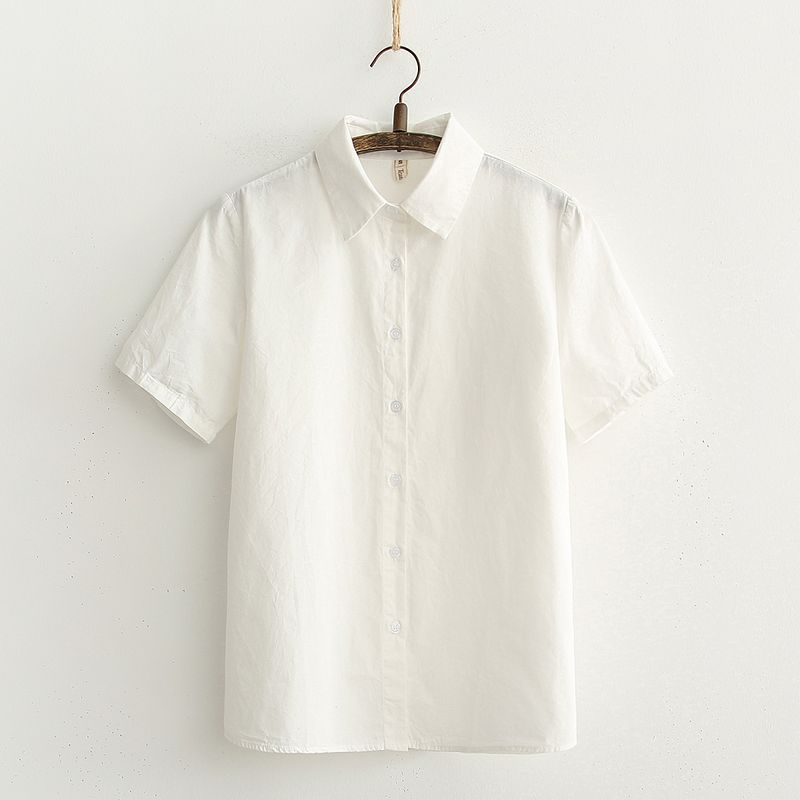 

Студенческая базовая рубашка с длинными рукавами из чистого хлопка с флисовой подкладкой Point collar short sleeve M