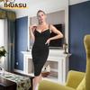 Women's Fashion Summer Spring Solid Color Print V-Neck Sleeveless Casual Dresses