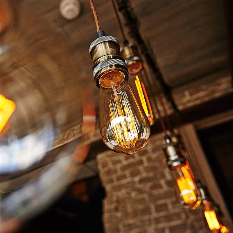 E27 40W LED Edison Bulb Dimmable Lamp Warm White Antique Vintage Filament Light AC220V