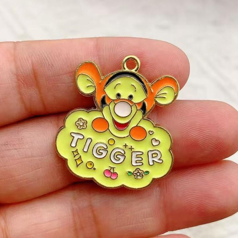 10pcs Cartoon Mickey Mouse Decorations Cute Alloy Pendant Anime Figures Children's DIY Creative Fashion Jewelry Accessories Gift