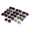 New Retro Pilot Sunglasses for Women Men Double Bridge Square Glasses Trendy Street Style Shades Fashion Sun Glasses