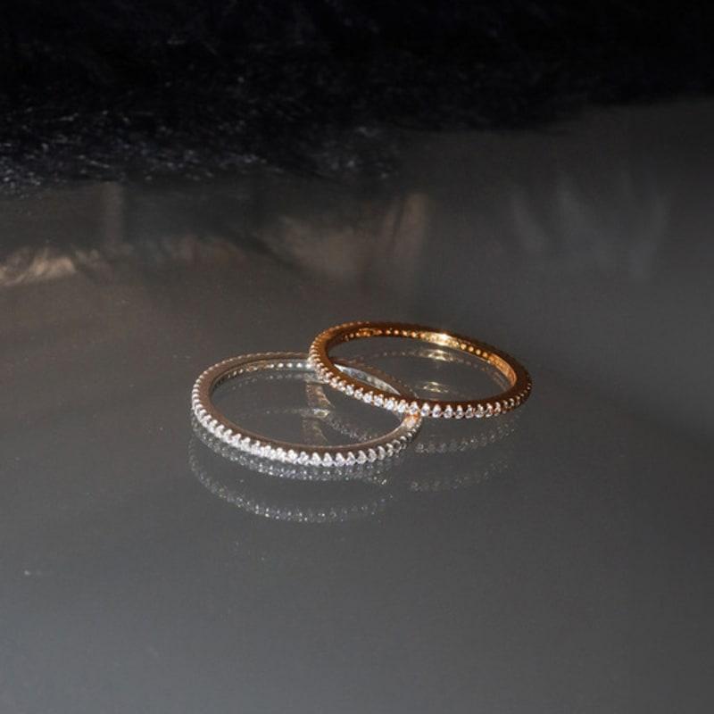 modernlike 14k gold-filled silver 1mm tennis ring