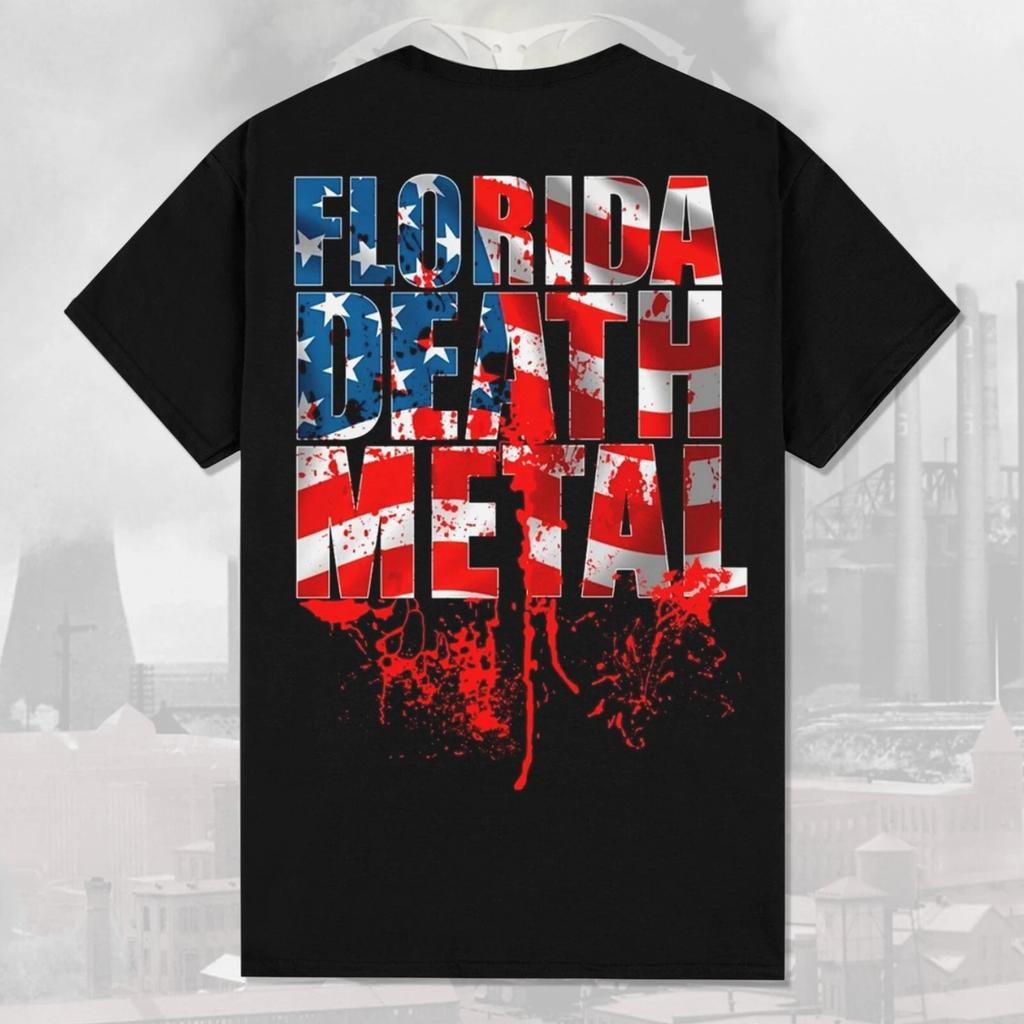 T-shirt Nera Obituary Americana Death Metal Florida Estate Nuova Moda Vintage Uomo e Donna Streetwear