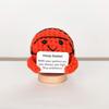 Handmade Crochet Miniature Ball Game Positive Encourage Energy Card Emotional Ornament Car Decorations Wovening Finished Product
