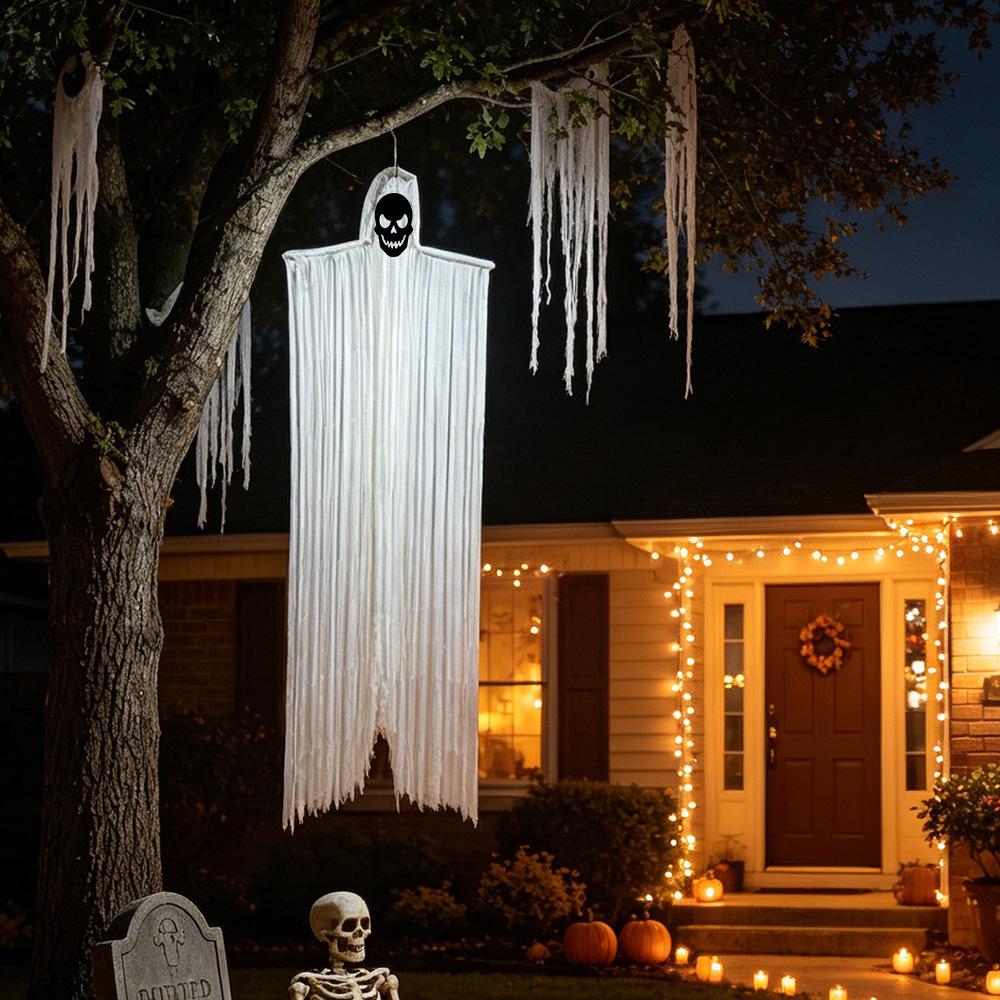 Halloween DIY Großer Geisteranhänger mit Quaste für Spukhaus Hof Atmosphäre Dekoration