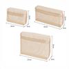 Beige Zipper Mesh Storage Bags Tear Resistant Breathable Visible Organizer for Business Trip Toiletries Makeup Storage