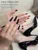 New 2025 Trendy Black & Red Nail Polish Gel for a Chic, High-End Hong Kong Style Look