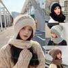 Windproof Women's Warm Knitted Wool Hat Autumn and Winter Scarf Hats Cap Winter Hat