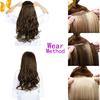 Clip de extensie de păr sintetic, lung și drept natural, în bucăți de păr pentru femei