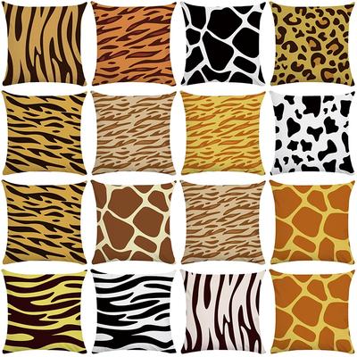 Home Decor Exotic Animal Print Cushion Covers For Home Pattern Cushion Cover Suitable For Sofa Bedroom Car Pillow Cover