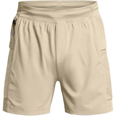 Trail Run Shorts Solid Logo Elastic Waist Casual Shorts Men Shorts Khaki 1383236-289