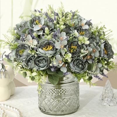 Gesimuleerde bloem Kunstmatige pioenbloemen Realistisch prachtig faux bloemstuk voor thuis bruiloft feestdecoratie