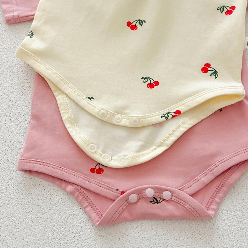 Summer Baby Girl Hooded Onesie with Collar, Short Sleeve Cute Bodysuit