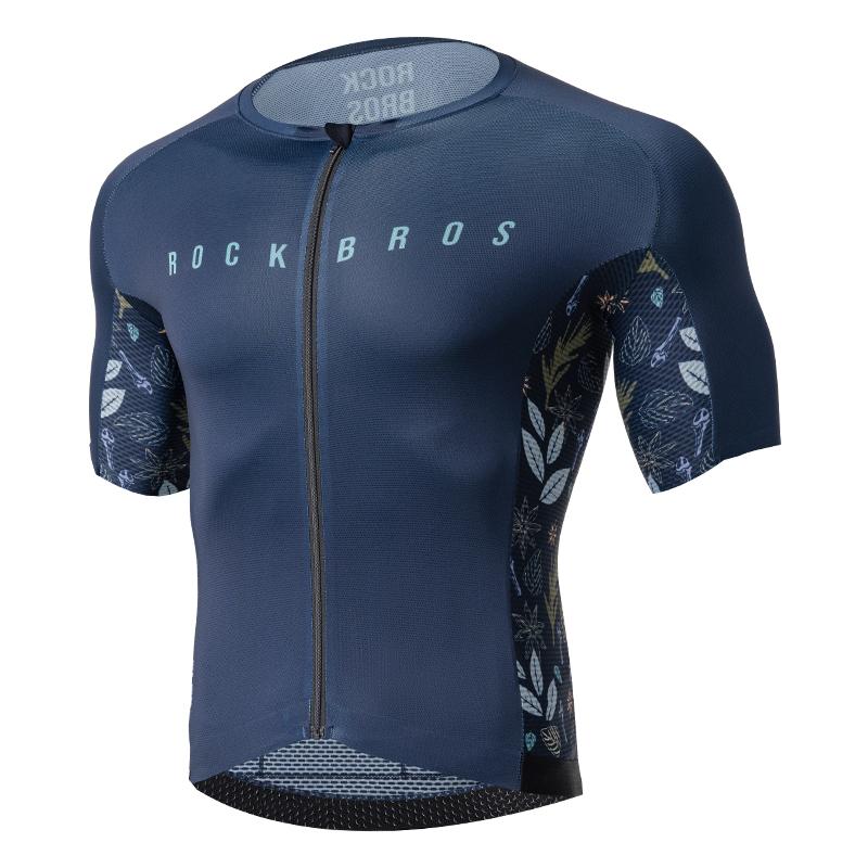 ROCKBROS Cycling Jersey MTB T-shirt Mountain Bike Men's Wear Summer Clothes High-Quality With YKK Zipper Sportswear Breathable