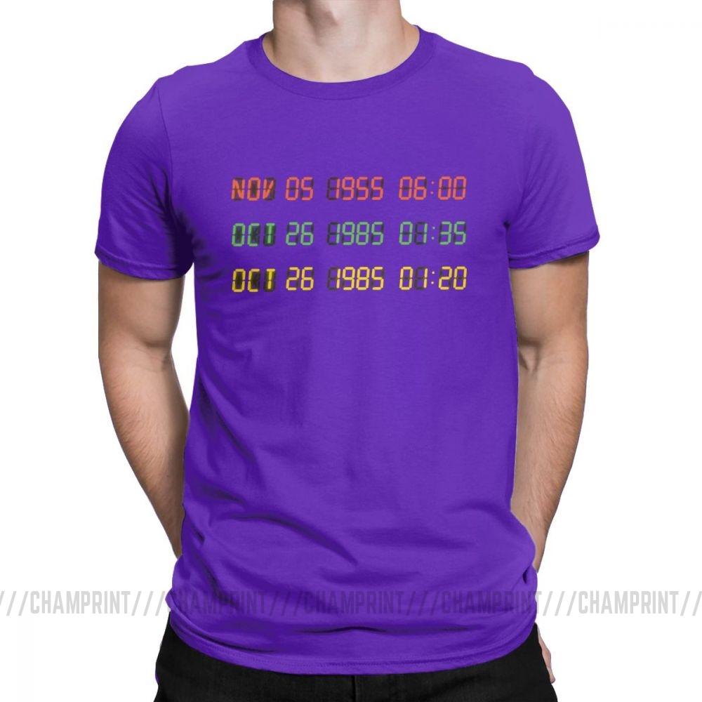 Time Circuits T Shirts Men Back To The Future Short Sleeve Tee Shirt Round Neck