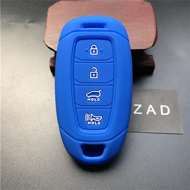 ZAD 4 Buttons Silicone Rubber Car Key Case Cover for Hyundai GRANDEUR IG Azera 2017 2016 Key Case Cover Shell