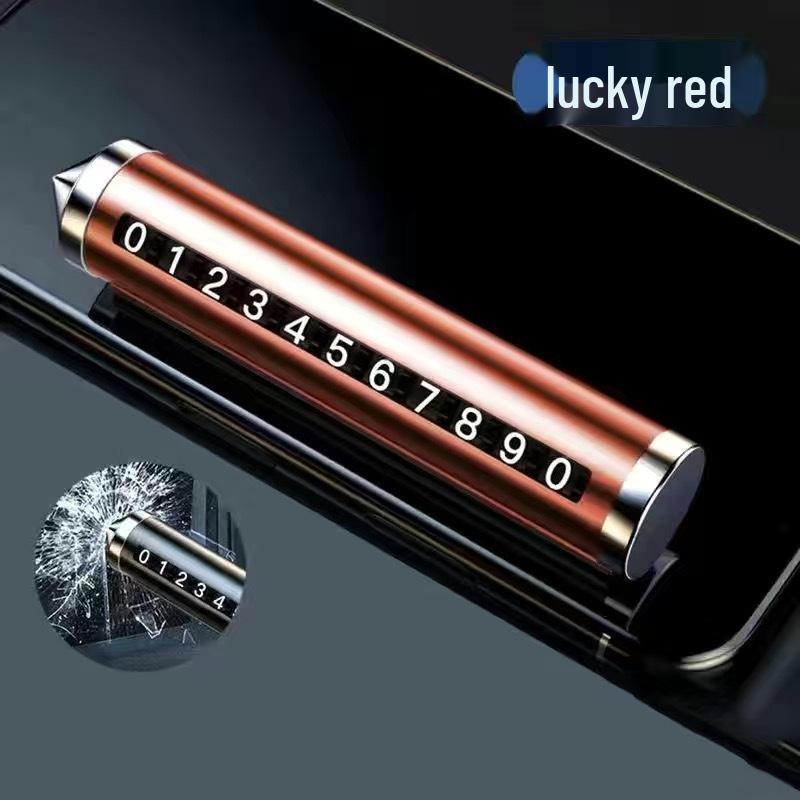 Multi-Function Car Phone Number Holder & Safety Hammer