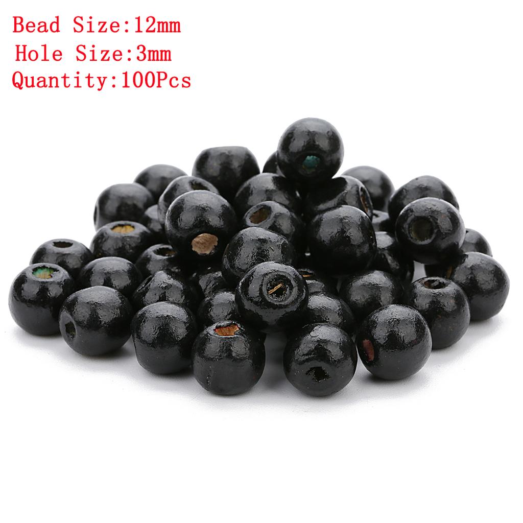 Natural Round Wood Beads Oval Loose Spacer Rosary Bead Large Hole Jewelry Bracelets Diy Unsex Charm Wholesale Supplies