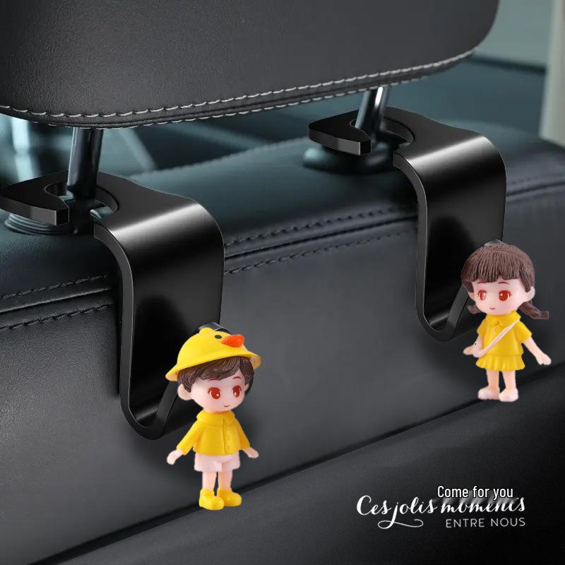 Cute 3D Cartoon Car Seat Back Hooks - Couple Collection