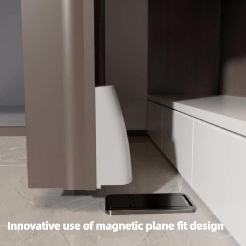 1Pc Non-Punch Door Stopper Automatic Floor Floor DoorStop Furniture Fittings Black Grey Stopper For Door Windproof