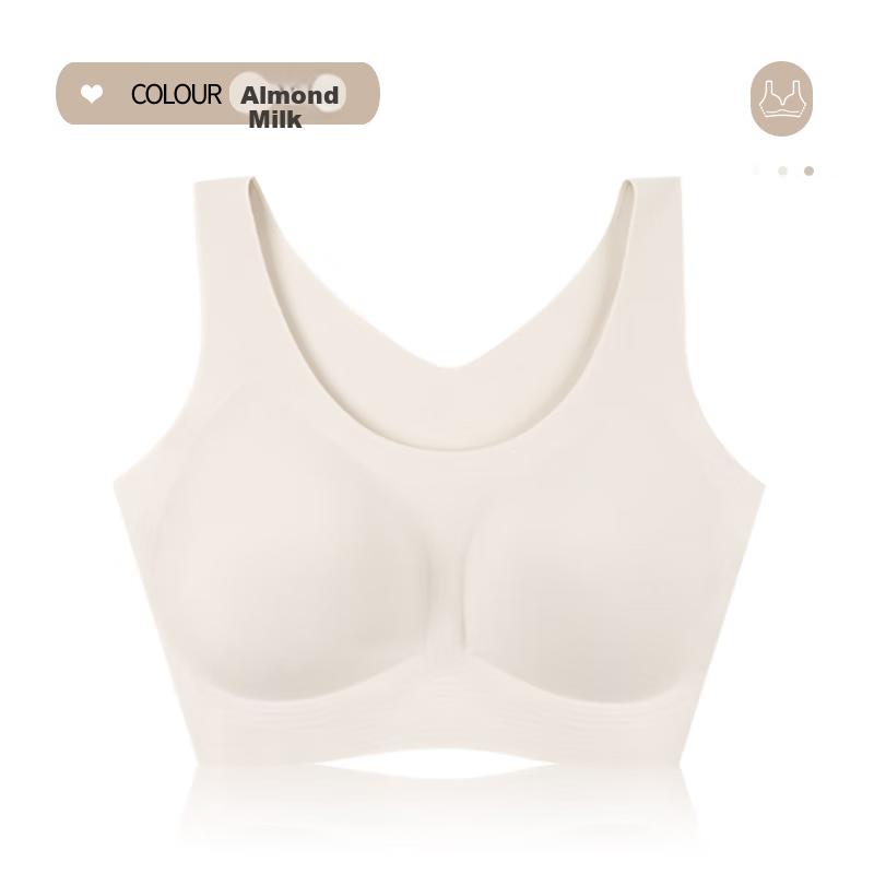 Jingshumian JINGDONG, Self-Branded Shu Seamless Foundation Liquid Bra, Underwear Vest Brassiere, Almond Milk