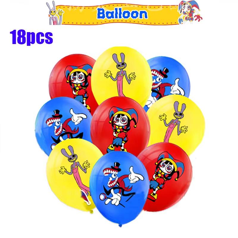 Amazing Tableware Birthday Party Decoration Digitaled Circus Balloon Banner Cake Topper Party Supplies Baby Shower Decor Gifts