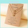 Copper Geometric Chain Necklace With Friendship Knots For Fashion Accessories