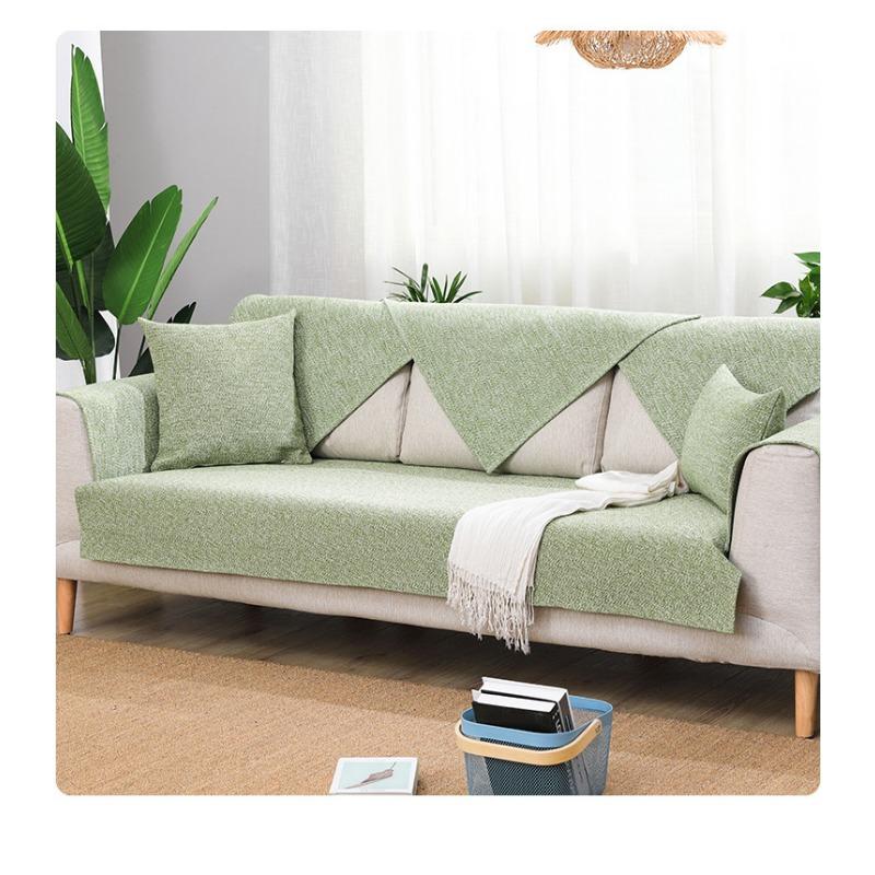 Quatro estações camada única espessada camada única almofada de sofá algodão tecido capa de toalha de sofá