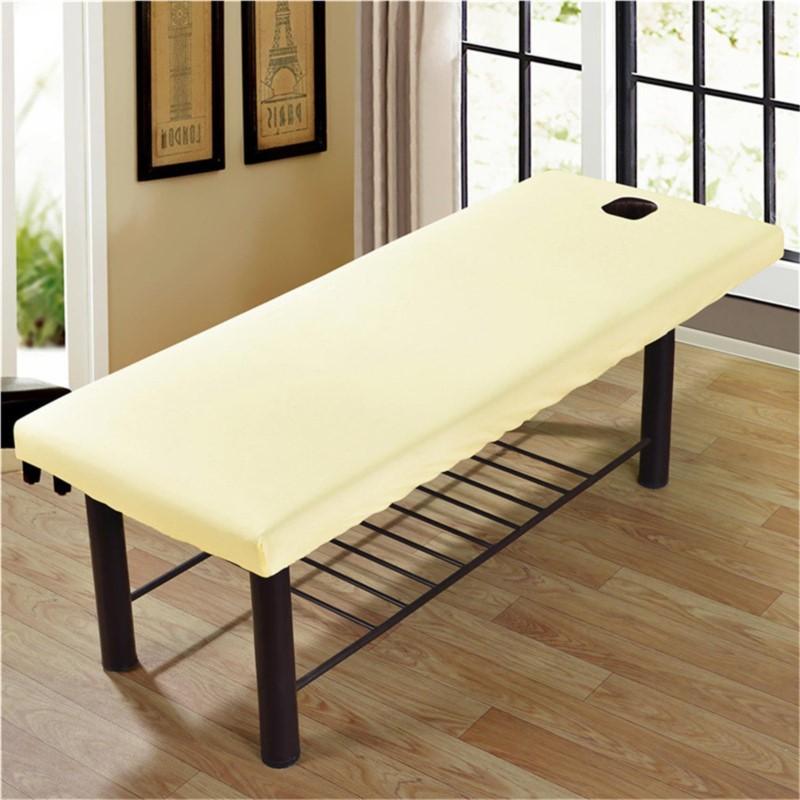 SPA Fitted Sheet Soft Massage Table Bed Fitted Sheet Solid Color Elastic Band Beauty Bed Cover For SPA Salon Therapy Universal
